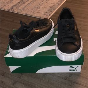 Puma Basket Platform Core Sneaker - Black, size 6